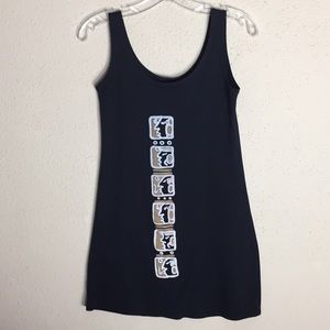 Xanab Cancun Beach Dress Front Mexico Motif Size S